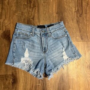 Pacsun Kendall & Kylie The Icon Short Jean Shorts, Size 25, Light Blue Wash